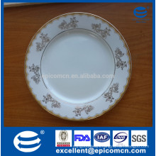 gold decal decorated ceamic plates and dishes porcelain service plate